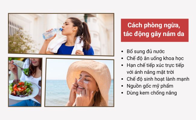 Cách phòng ngừa, hạn chế tác động gây nám da