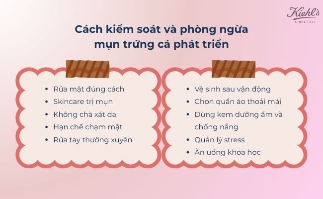 Cách kiểm soát và phòng ngừa mụn trứng cá phát triển
