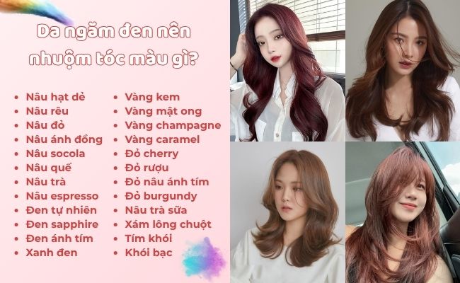 Cách chọn màu tóc cho da ngăm chuẩn