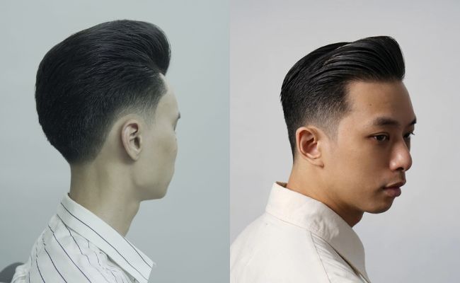 Tóc cạo hai bên vuốt Pompadour