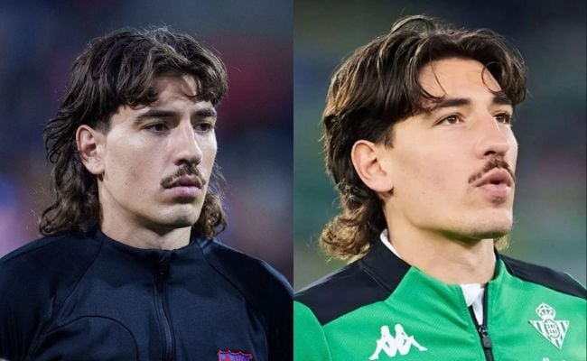 Kiểu tóc mullet rẽ ngôi giữa của Héctor Bellerín