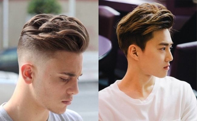 Kiểu tóc nam xoăn vuốt ngược