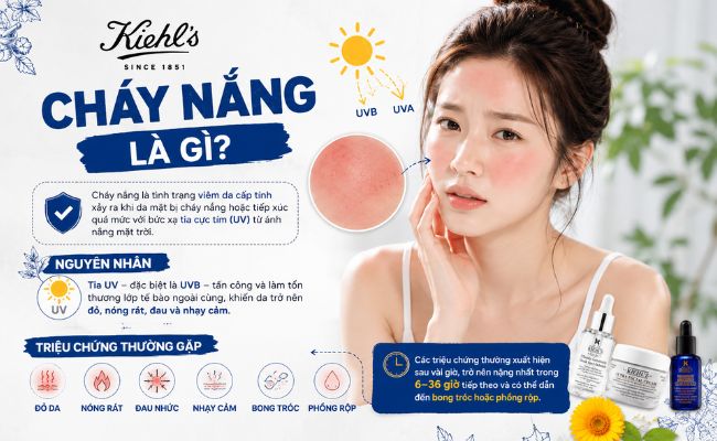 Cháy nắng là tình trạng  da tiếp xúc quá mức với tia UV