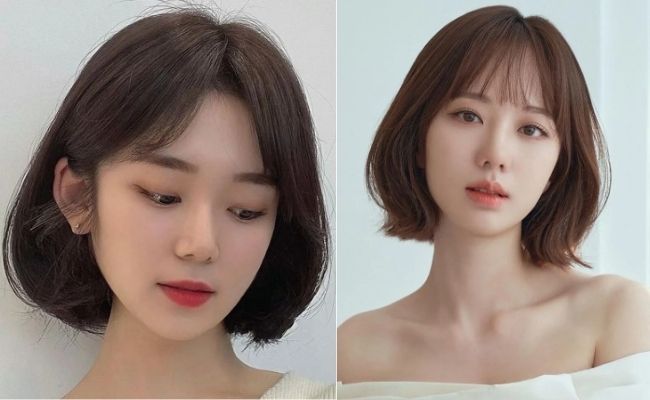 Tóc ngắn kiểu Hàn uốn nhẹ