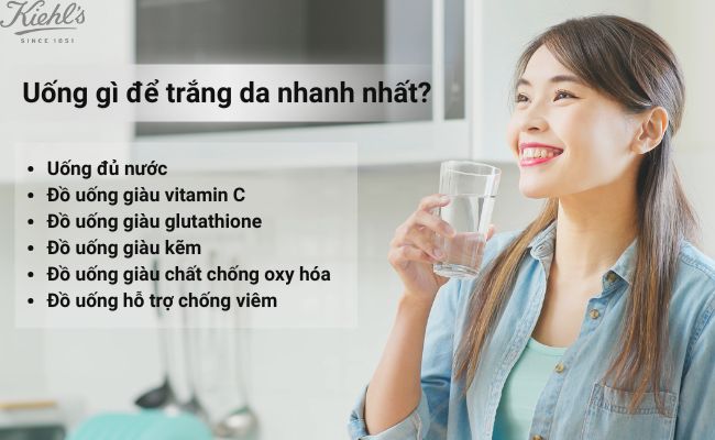 Uống gì để trắng da nhanh nhất