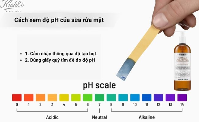 Cách xem độ pH của sữa rửa mặt