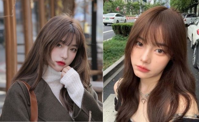Tóc nhuộm nâu hạt dẻ