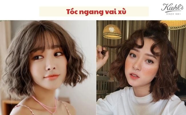 Tóc ngang vai xù