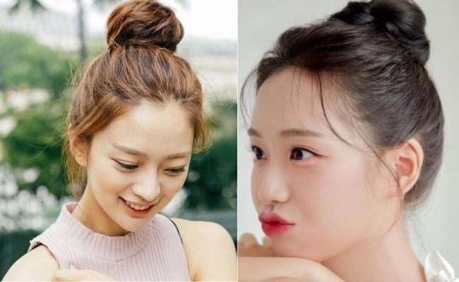 Tóc búi cao thoải mái đơn giản