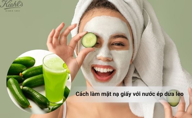 Cách làm mặt nạ giấy với nước ép dưa leo giúp da mịn màng