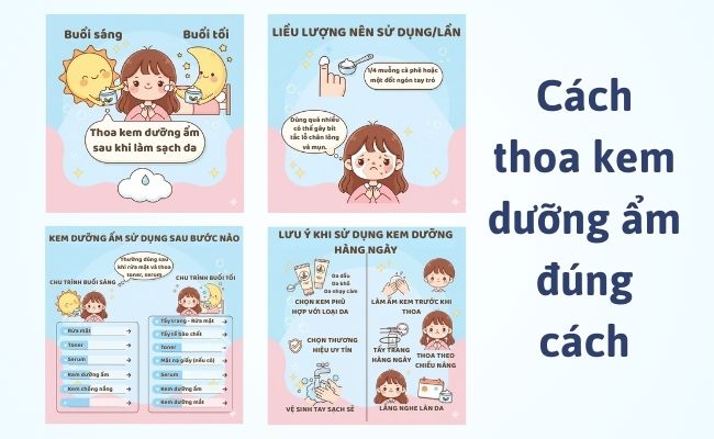 Cách thoa kem dưỡng ẩm đúng cách