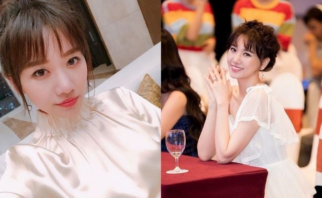 Tóc mái thưa phong cách Hari Won