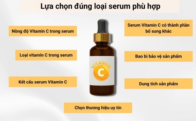 Lựa chọn serum vitamin C phù hợp với làn da