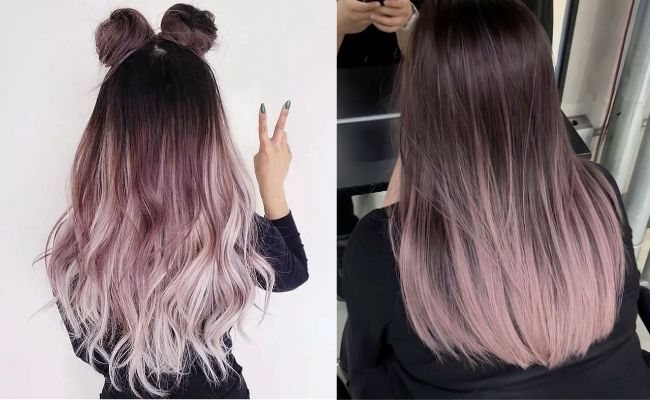 Tóc dài nhuộm Ombre