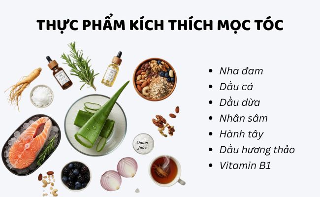 Những loại thực phẩm kích thích mọc tóc nhanh
