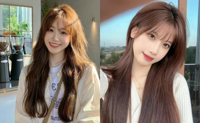 Kiểu tóc mái thưa thả tự nhiên