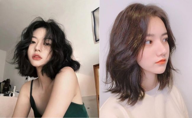 Tóc ngắn uốn sóng lơi nhẹ nhàng
