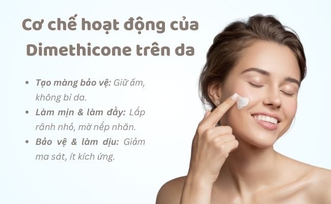 Cơ chế hoạt động của Dimethicone trên da