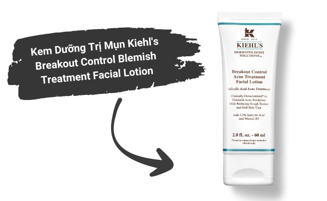 Kem Dưỡng Trị Mụn Kiehl's Breakout Control Blemish Treatment Facial Lotion