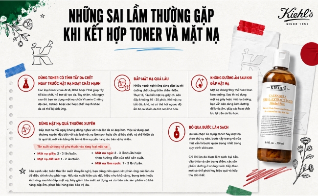Những sai lầm thường gặp khi kết hợp toner và mặt nạ