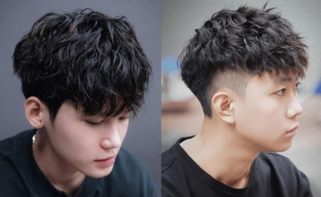Kiểu tóc layer nam mặt tròn đẹp
