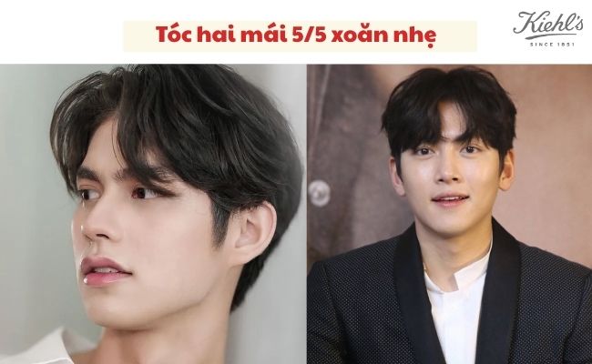Kiểu tóc nam hai mái 5/5 xoăn nhẹ