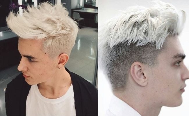 Nhuộm tóc nam màu bạch kim