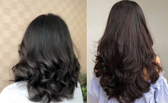 Tóc uốn gợn sóng đuôi