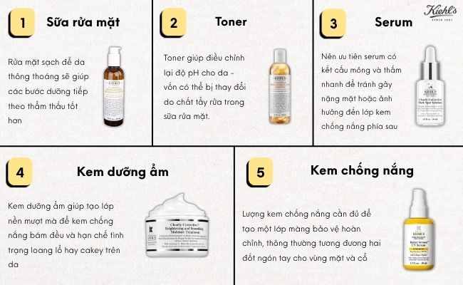Thứ tự các bước skincare cho da sạm nám