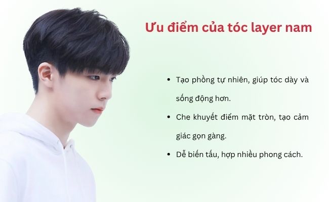 Ưu điểm của tóc layer nam
