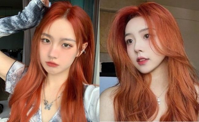 Tóc màu cam san hô