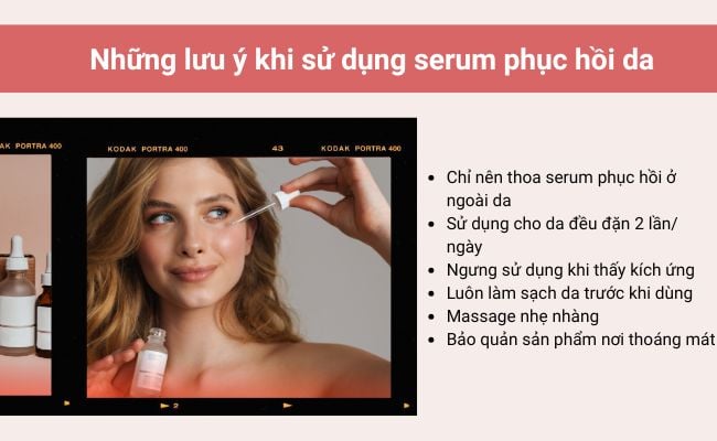lưu ý khi sử dụng serum phục hồi da