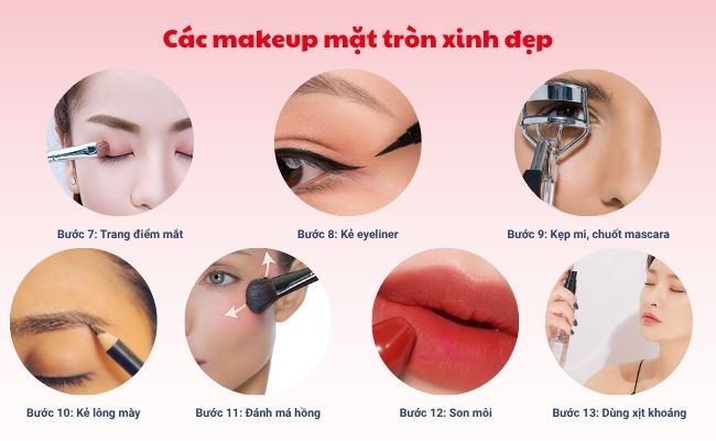 Các bước makeup mặt tròn thu hút