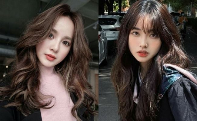 Tóc uốn dài ngang lưng dịu dàng, thục nữ