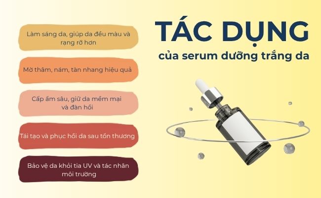 Tác dụng của serum dưỡng trắng da mặt
