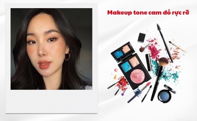 Makeup tone cam đỏ rực rỡ​