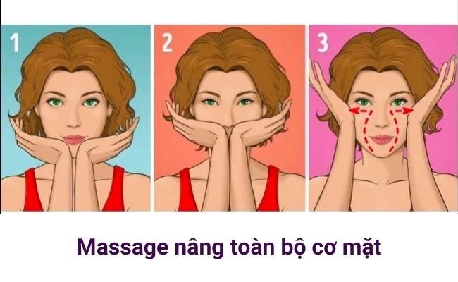 Hướng dẫn massage kéo căng da mặt