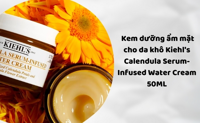 Kem dưỡng ẩm mặt cho da khô, ngăn ngừa lão hoá Kiehl's Calendula Serum-Infused Water Cream