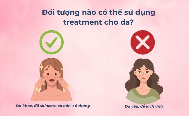 Đối tượng nào có thể sử dụng treatment cho da?