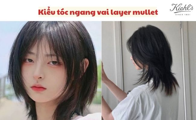 Kiểu tóc ngang vai layer mullet
