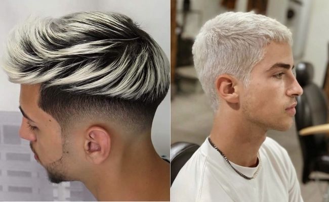 Nam da ngăm nhuộm tóc màu bạch kim