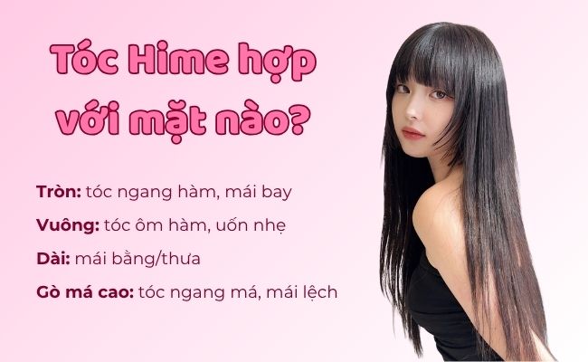 Tóc Hime hợp với mặt nào?
