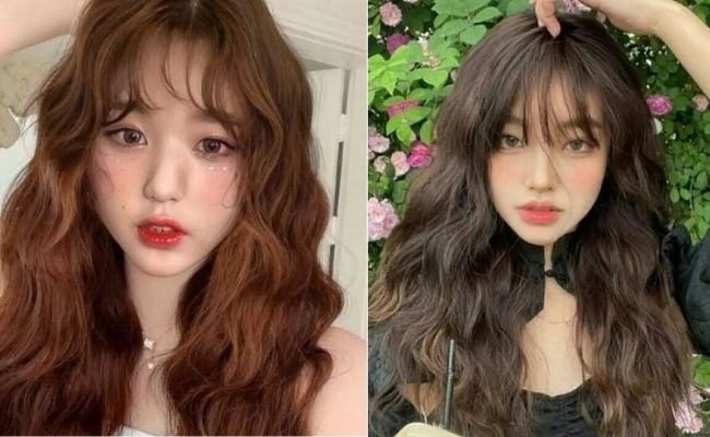 Kiểu tóc dài dập xù bên trong duyên dáng
