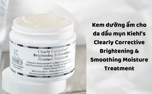 Kem dưỡng trắng da Kiehl’s Clearly Corrective Brightening & Smoothing Moisture Treatment