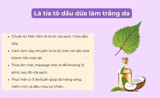 Cách làm trắng da mặt cấp tốc tại nhà trong 1 tuần bằng lá tía tô
