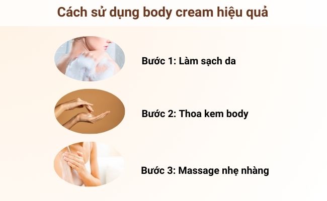 Cách sử dụng body cream hiệu quả
