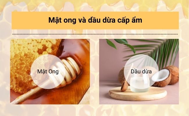 Sự kết hợp giữa mật ong và dầu dừa giúp dưỡng ẩm, làm dịu và giảm thâm da.