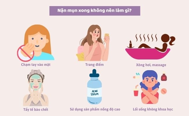 Nặn mụn xong không nên làm gì?