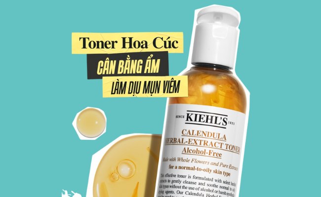 Toner Hoa Cúc Calendula Herbal Extract Alcohol-Free Toner
