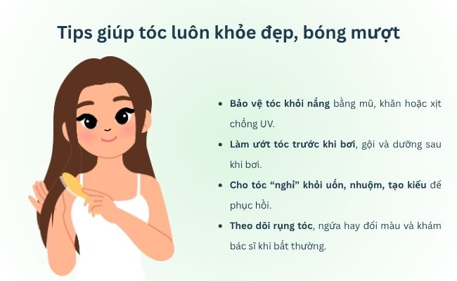 Một số tips cho mái tóc của bạn luôn khỏe đẹp và bóng mượt